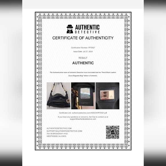 Fendi leather zucca baguette bag - Picture 15 of 16